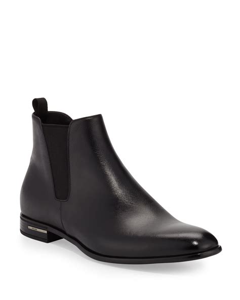 prada saffiano cuir leather|prada saffiano leather chelsea boot.